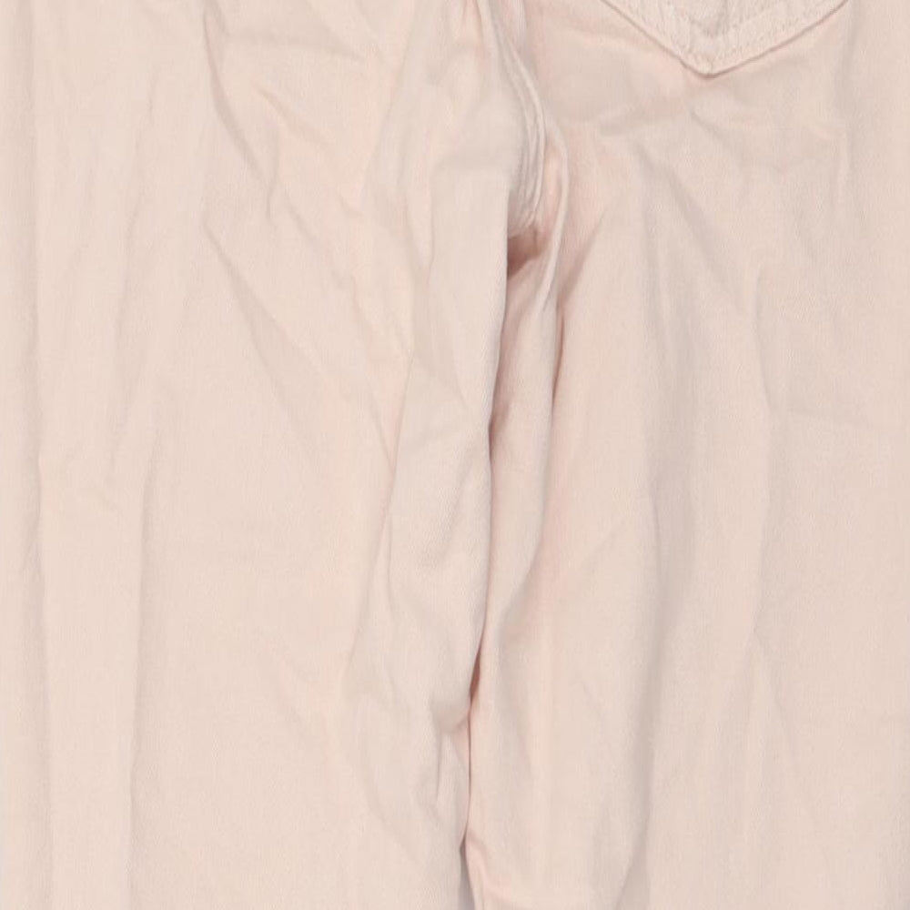 H&M Womens Pink Cotton Skinny Jeans Size 10 Regular Button