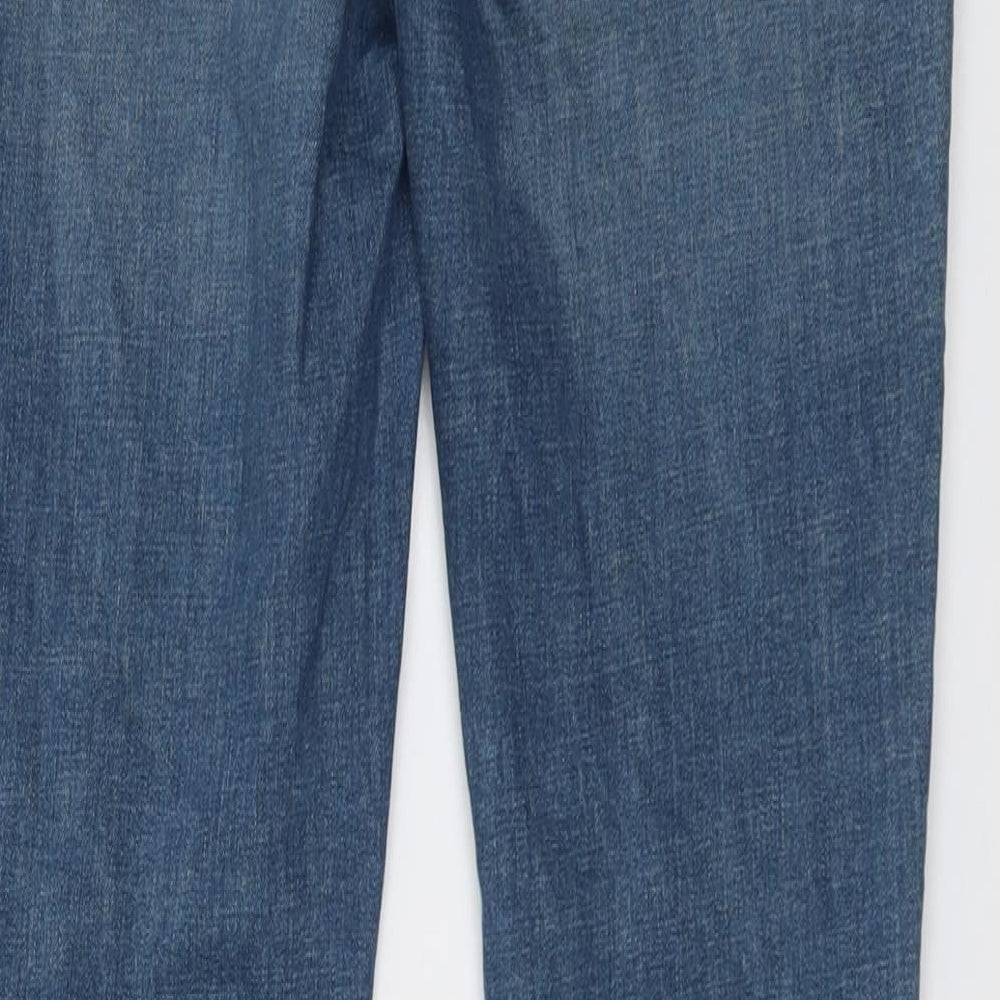 Topman Mens Blue Cotton Skinny Jeans Size 30 in L32 in Regular Button