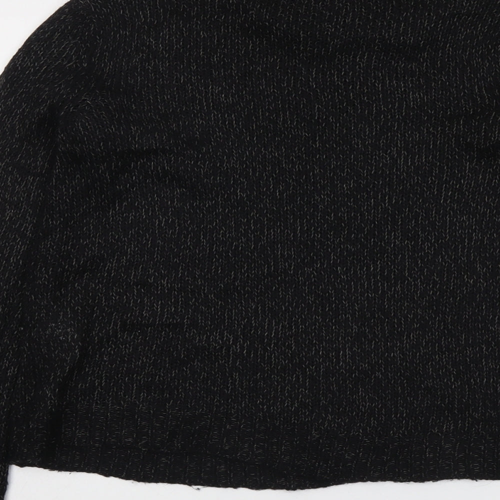 VERO MODA Womens Black Mock Neck Acrylic Pullover Jumper Size S