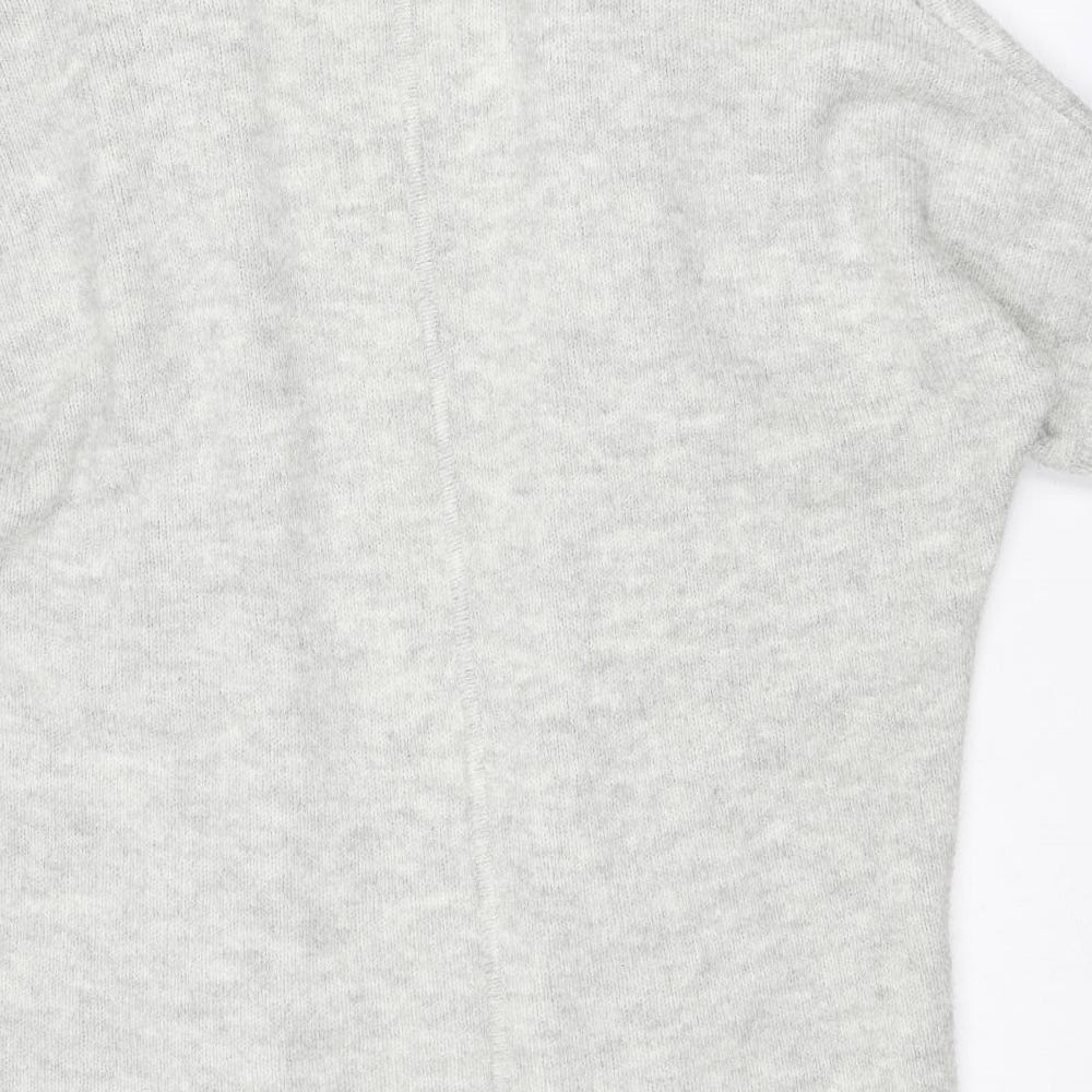 Monsoon Womens Grey Collared Acrylic Cardigan Jumper Size S