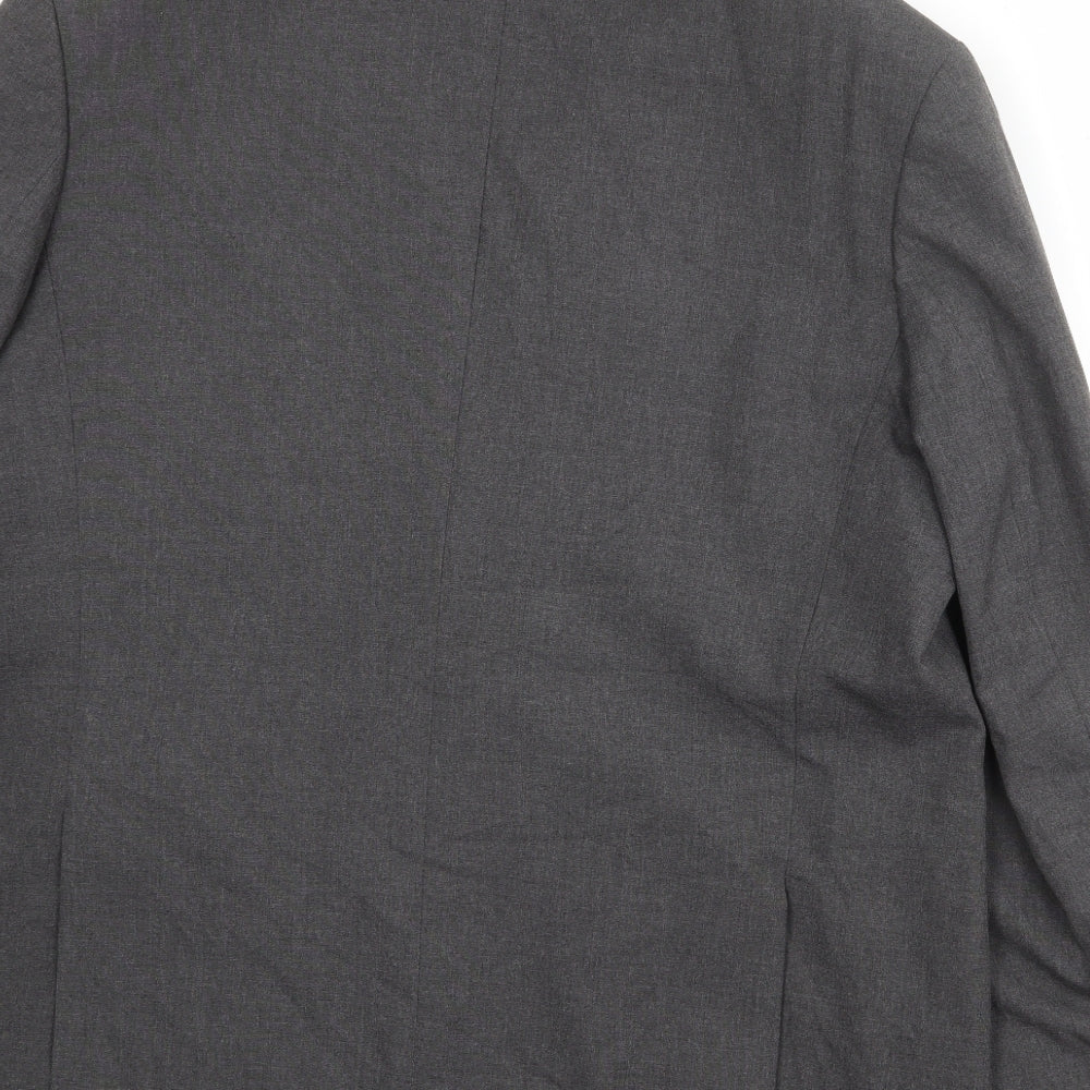 The Fitting Room Mens Grey Polyester Jacket Suit Jacket Size 48 Regular