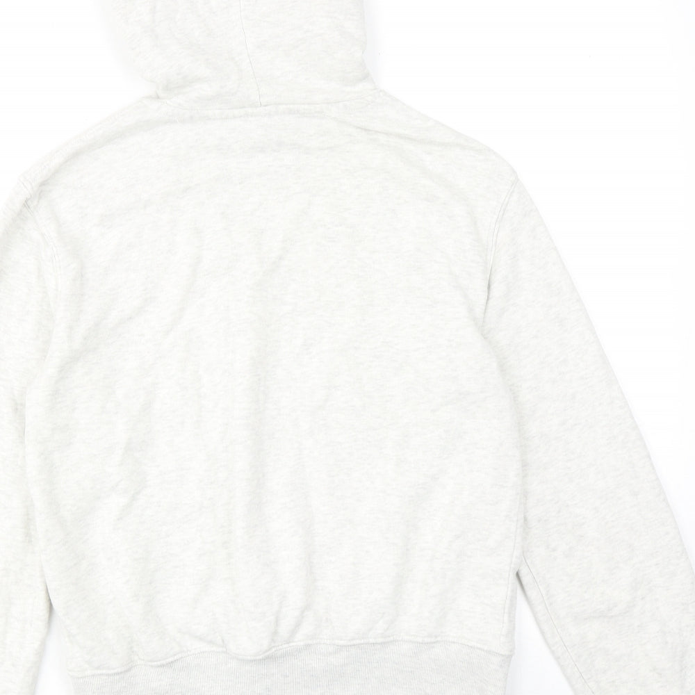 H&M Womens Grey Cotton Pullover Hoodie Size 2XS Pullover