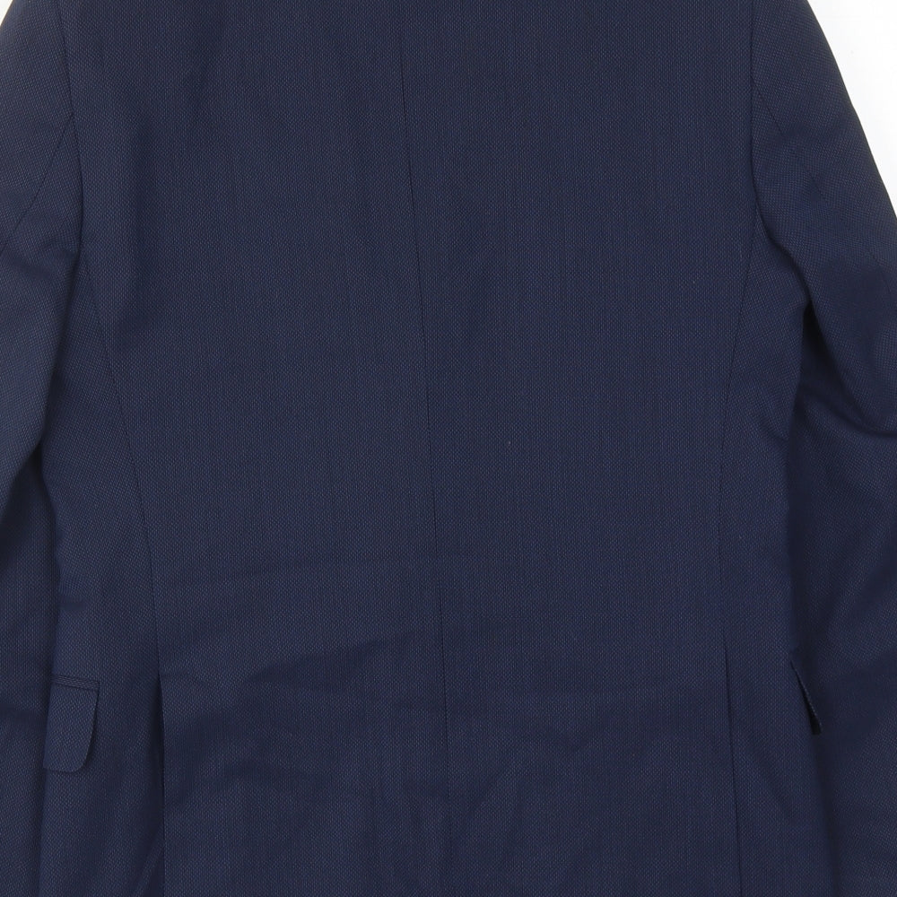 Marks & Spencer Mens Blue Polyacrylate Fibre Jacket Suit Jacket Size 36 Regular