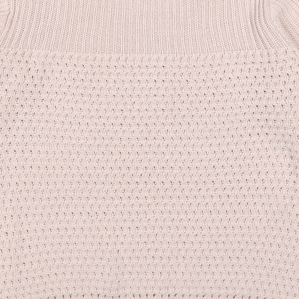 Dorothy Perkins Womens Pink Round Neck Acrylic Pullover Jumper Size 8