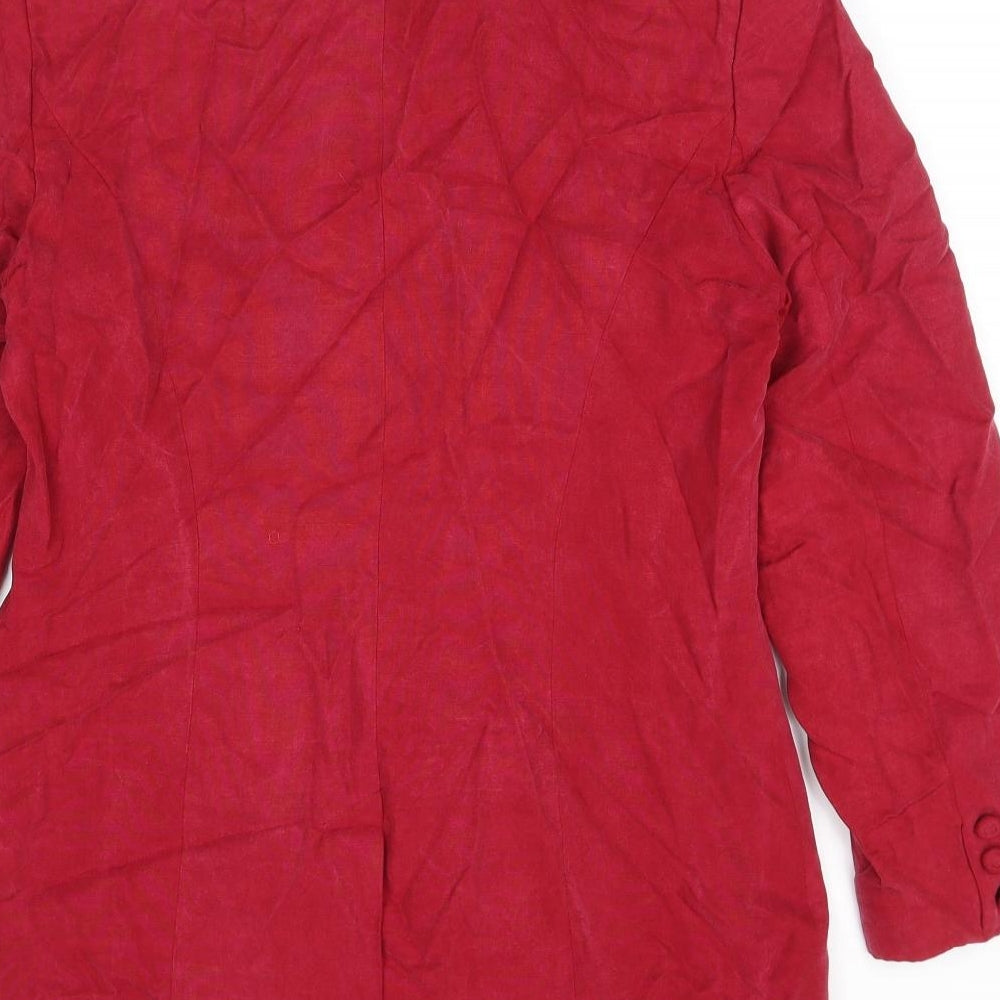 Monsoon Womens Red Jacket Blazer Size 14 Button