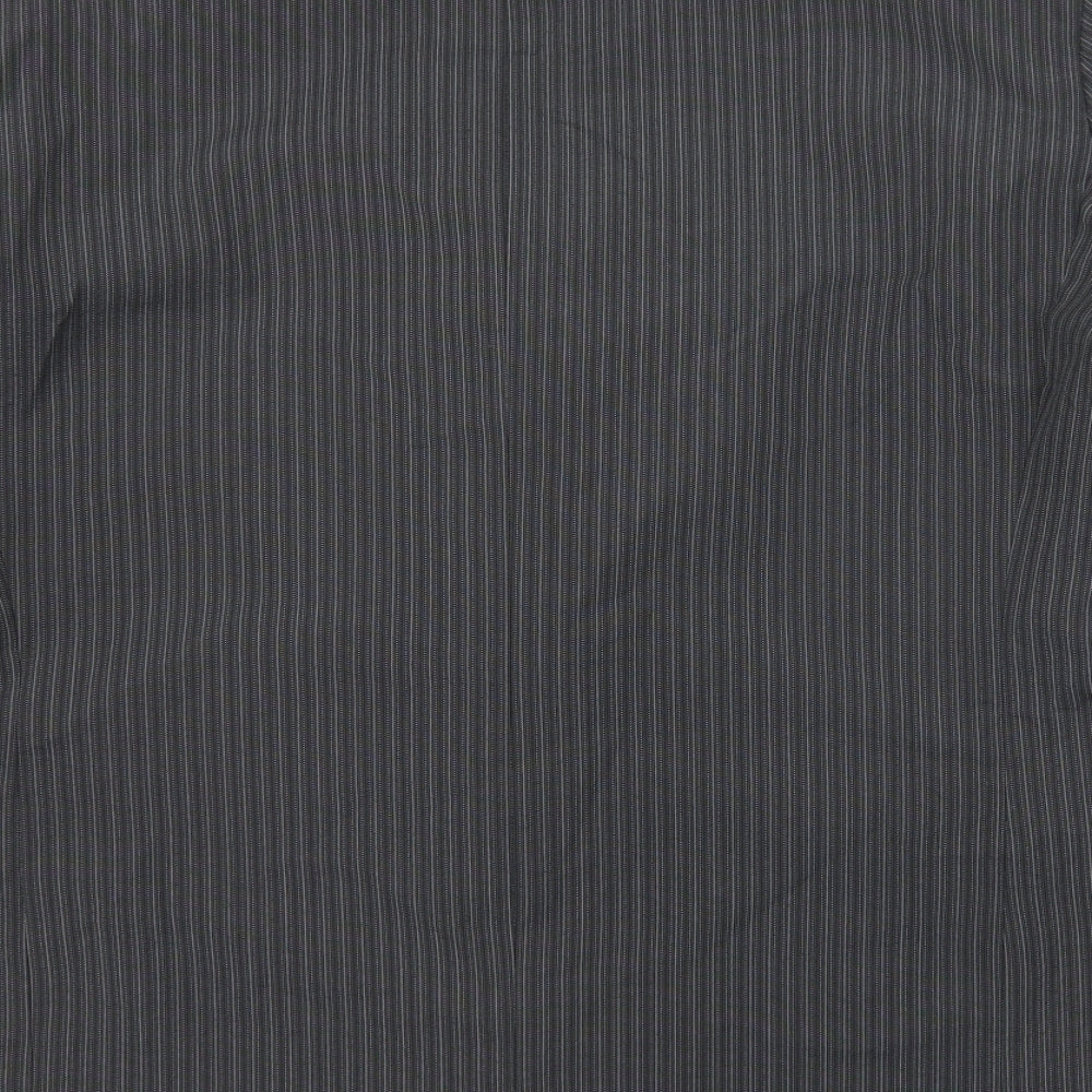 Emporium Mens Grey Striped Polyester Jacket Suit Jacket Size 46 Regular