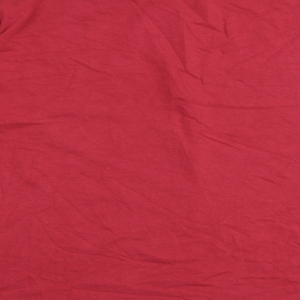 Atlas For Women Womens Red Cotton Basic Blouse Size 20 High Neck - Size 20-22