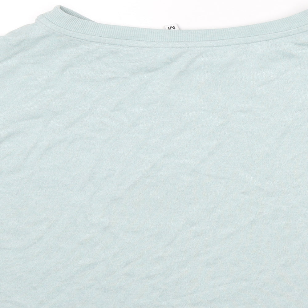 Divided by H&M Womens Blue Viscose Basic T-Shirt Size M Round Neck