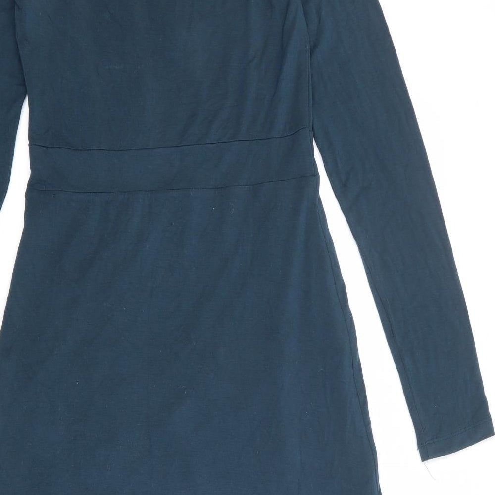 Sandwich Womens Blue Viscose Jumper Dress Size S Round Neck Pullover