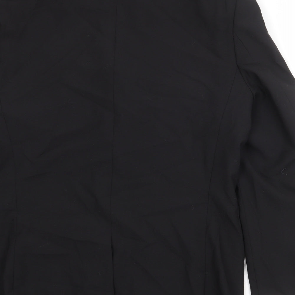 River Island Mens Black Wool Jacket Suit Jacket Size 42 Regular
