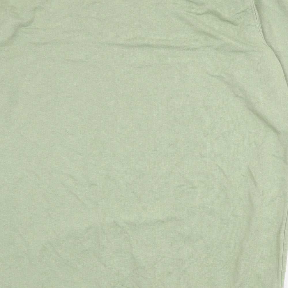 Divided by H&M Womens Green Cotton Jumper Dress Size M Round Neck Pullover