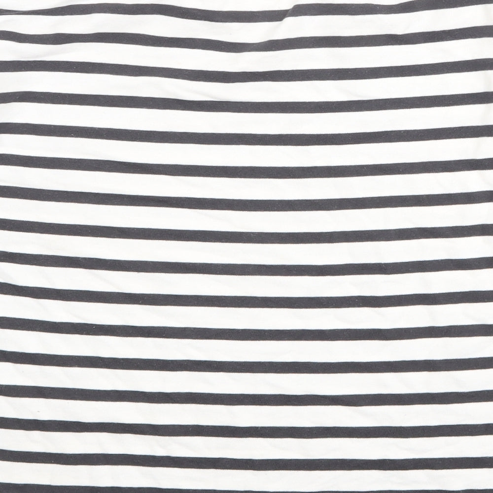 NEXT Girls White Striped 100% Cotton Pullover Sweatshirt Size 11 Years Pullover