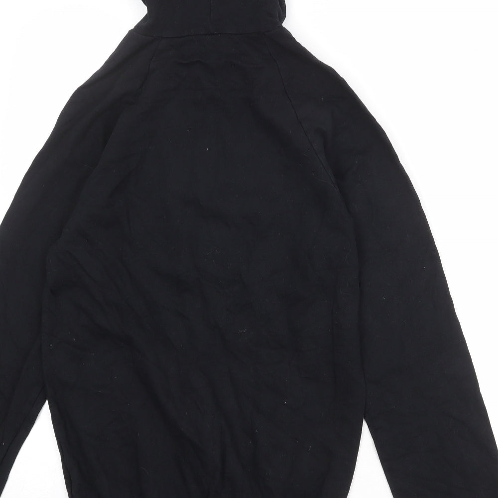 American Apparel Womens Black 100% Cotton Pullover Hoodie Size S Pullover