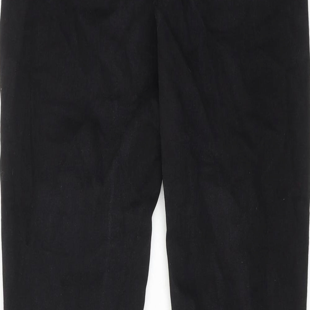 RESERVED Womens Black Cotton Skinny Jeans Size 12 Regular Lace Up - Lace Up Front
