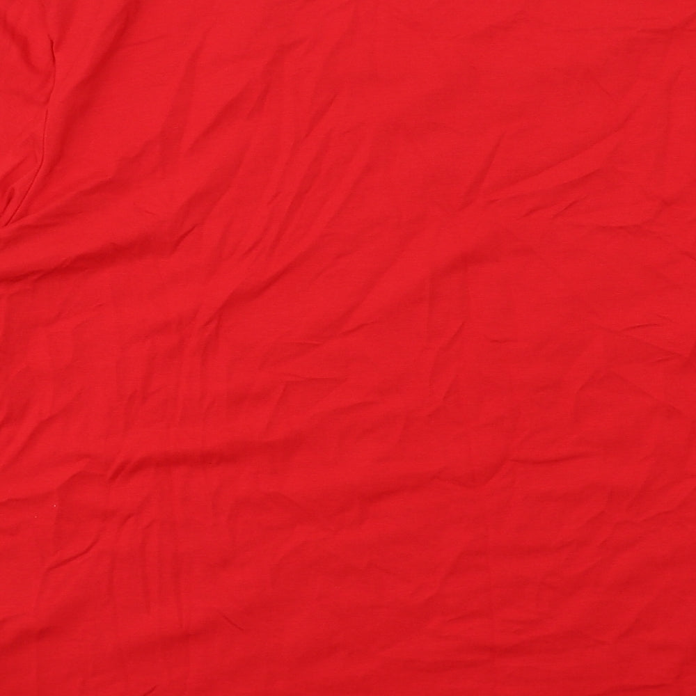 Gerry Weber Womens Red Polyester Basic T-Shirt Size 20 Scoop Neck