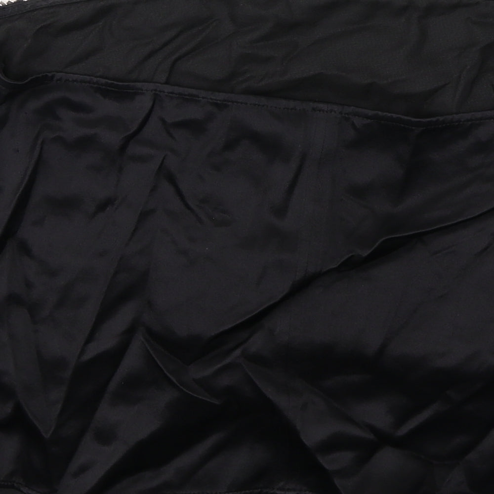 Zara Womens Black Viscose Cropped Blouse Size 2XL Square Neck - Strapless
