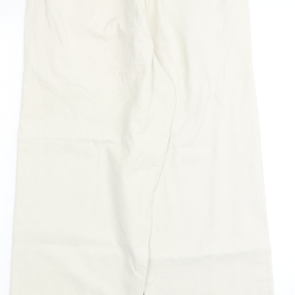 Originals Womens Beige Cotton Trousers Size 14 Regular Zip