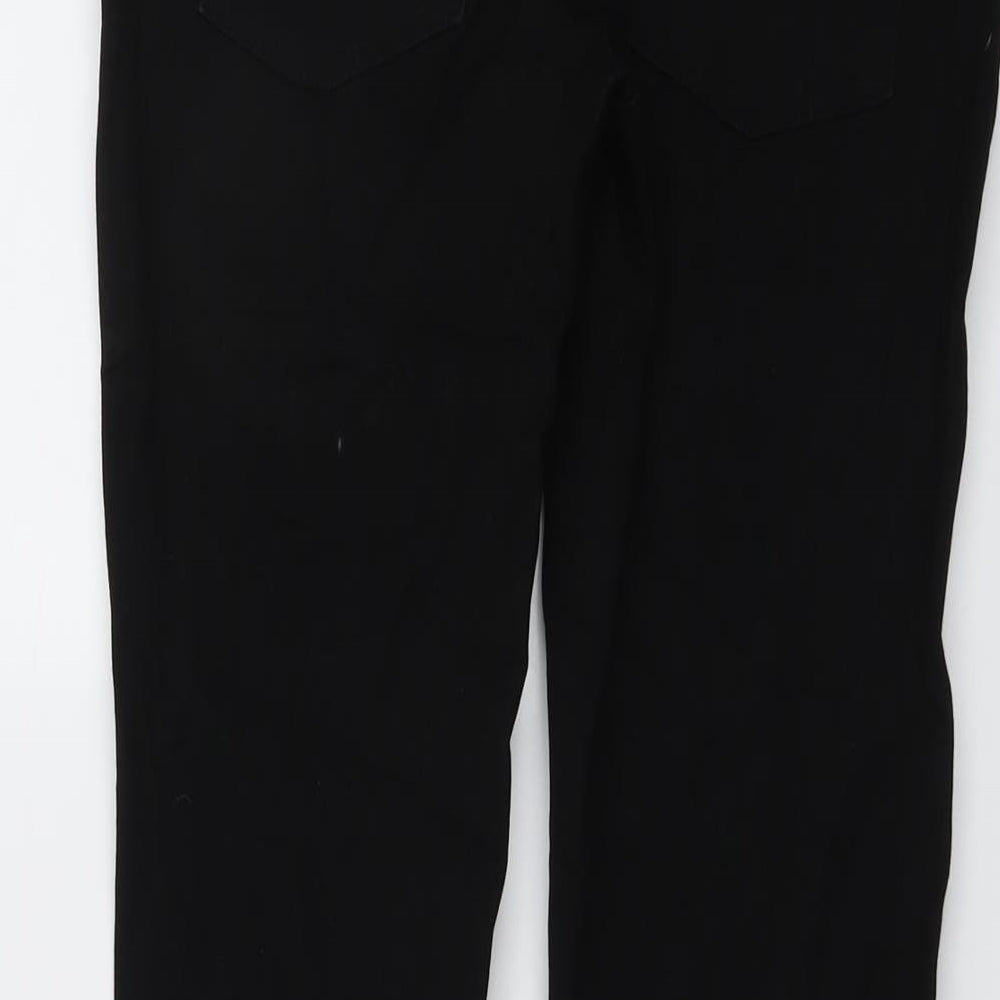 H&M Womens Black Cotton Skinny Jeans Size 10 L28 in Regular Button