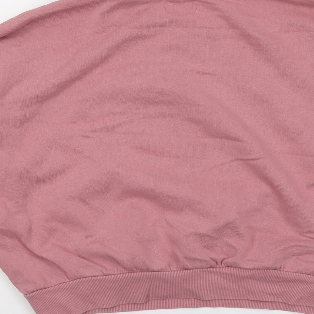 Pull&Bear Womens Pink Cotton Pullover Sweatshirt Size S Pullover - City of Chicago