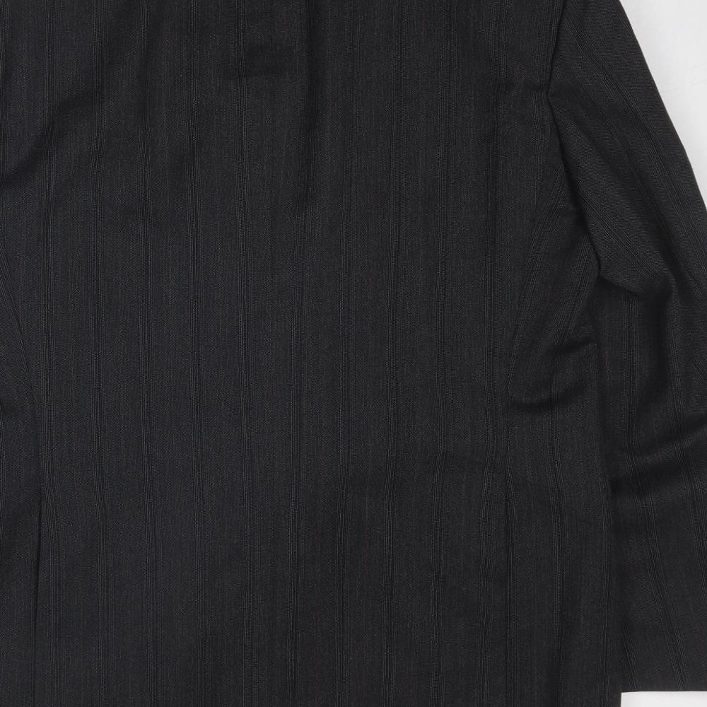 Leithauser Mens Grey Striped Wool Jacket Suit Jacket Size 42 Regular