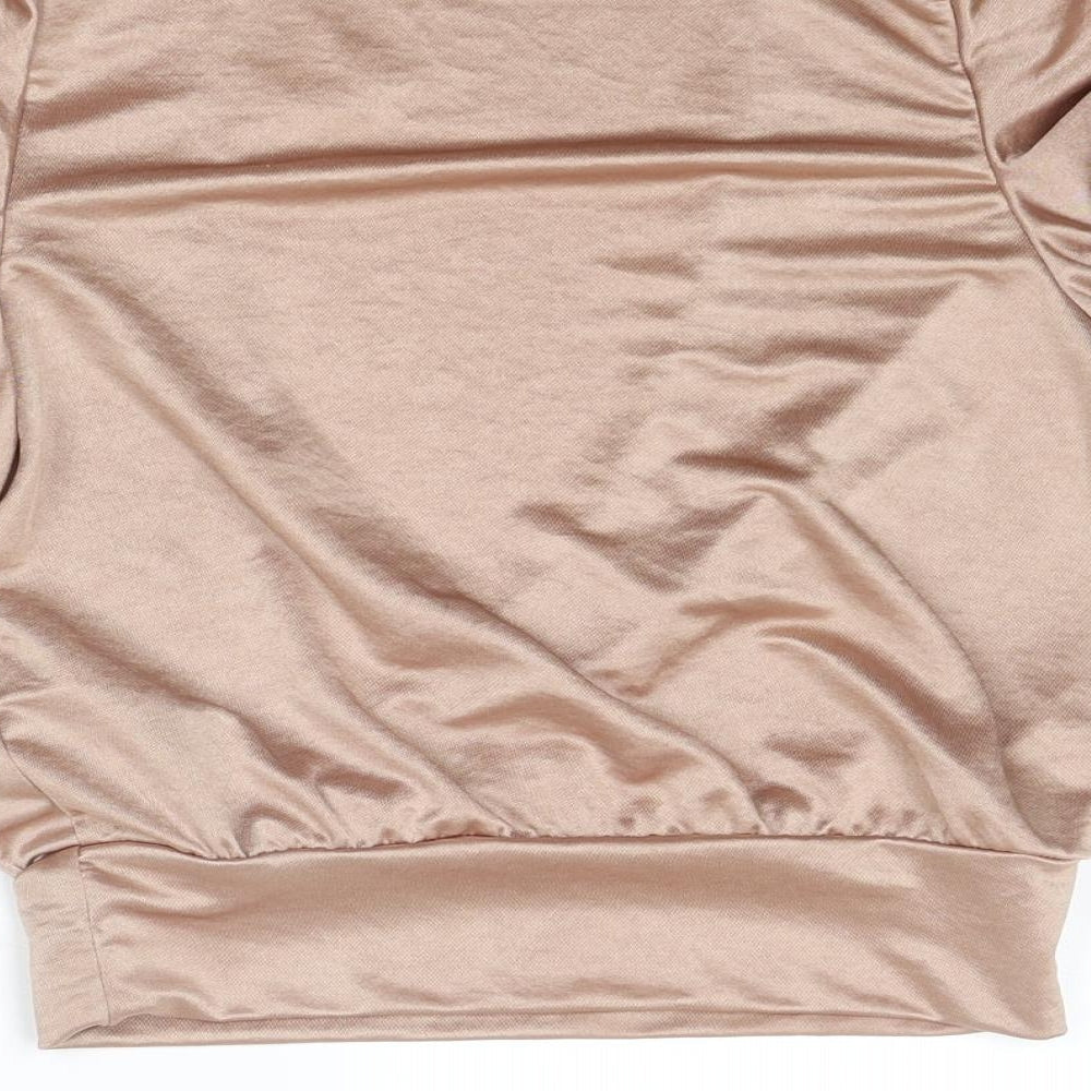 New Look Womens Beige Polyester Basic Tank Size 6 V-Neck
