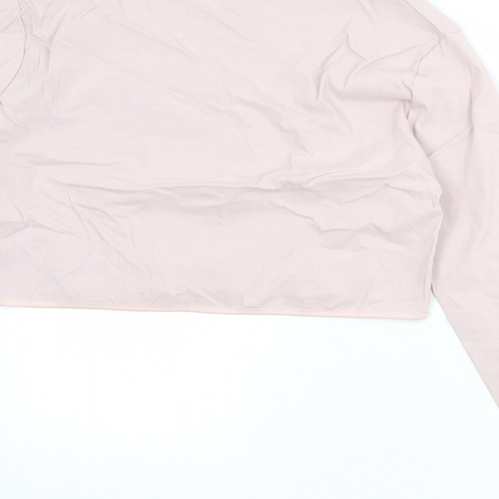 New Girl Order Womens Pink Viscose Cropped Blouse Size 22 Square Neck