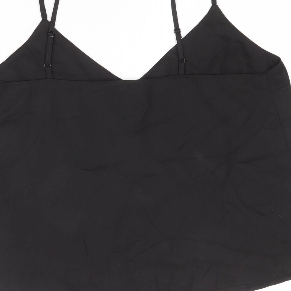 ASOS Womens Black Polyester Camisole Tank Size 16 V-Neck