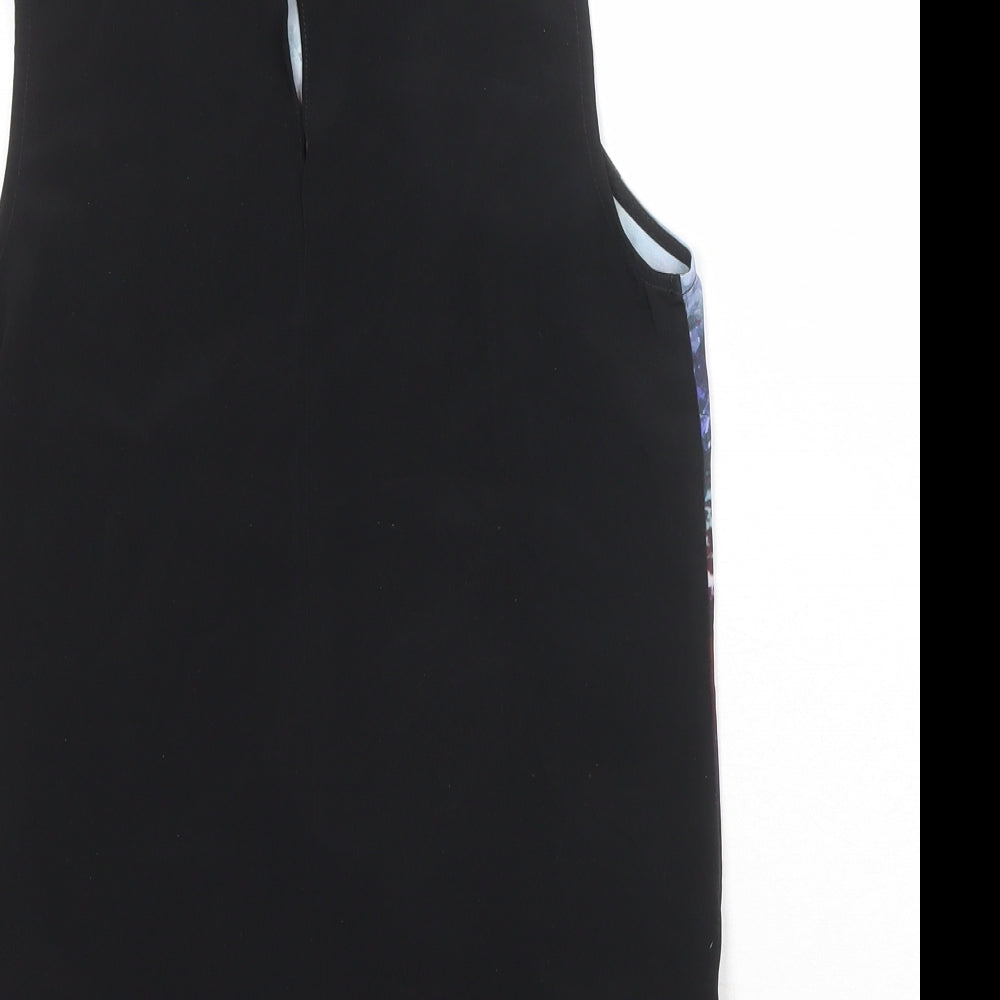 Coast Womens Multicoloured Geometric Polyester Basic Tank Size 6 Round Neck