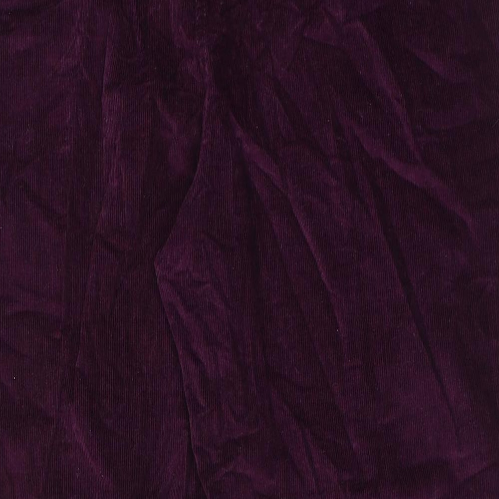 EWM Womens Purple Cotton Jogger Trousers Size 34 in Regular Drawstring