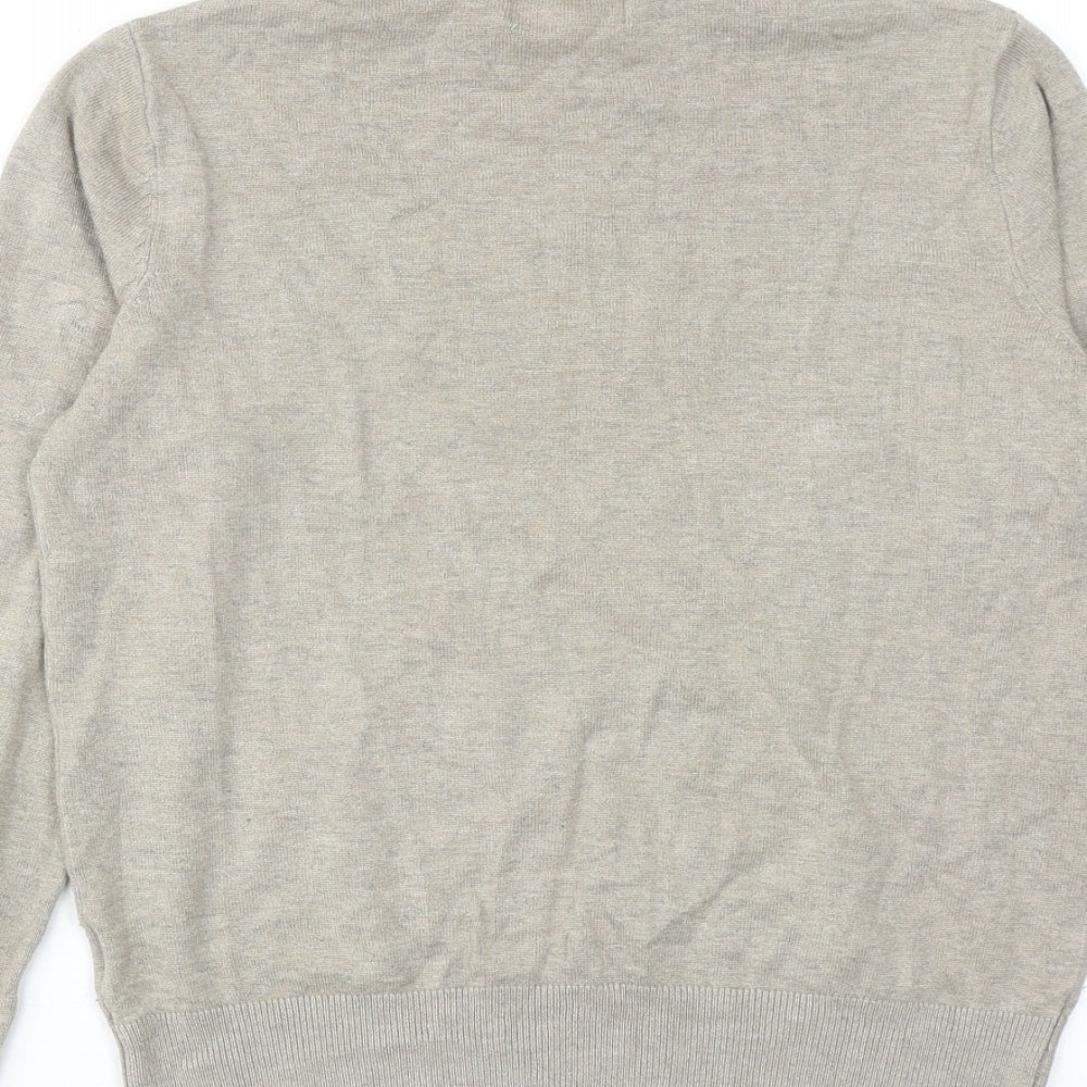 H&M Womens Brown Roll Neck Acrylic Pullover Jumper Size S