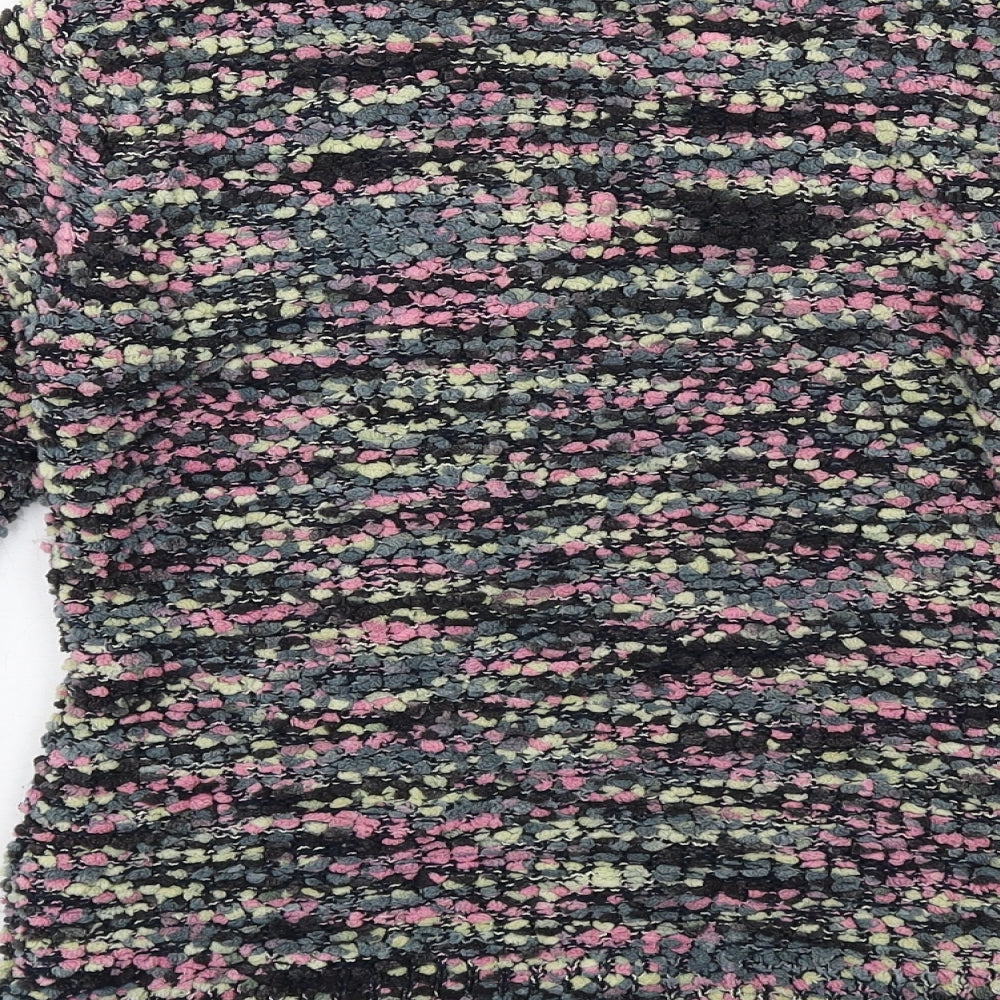 QED London Womens Multicoloured Round Neck Acrylic Pullover Jumper Size S