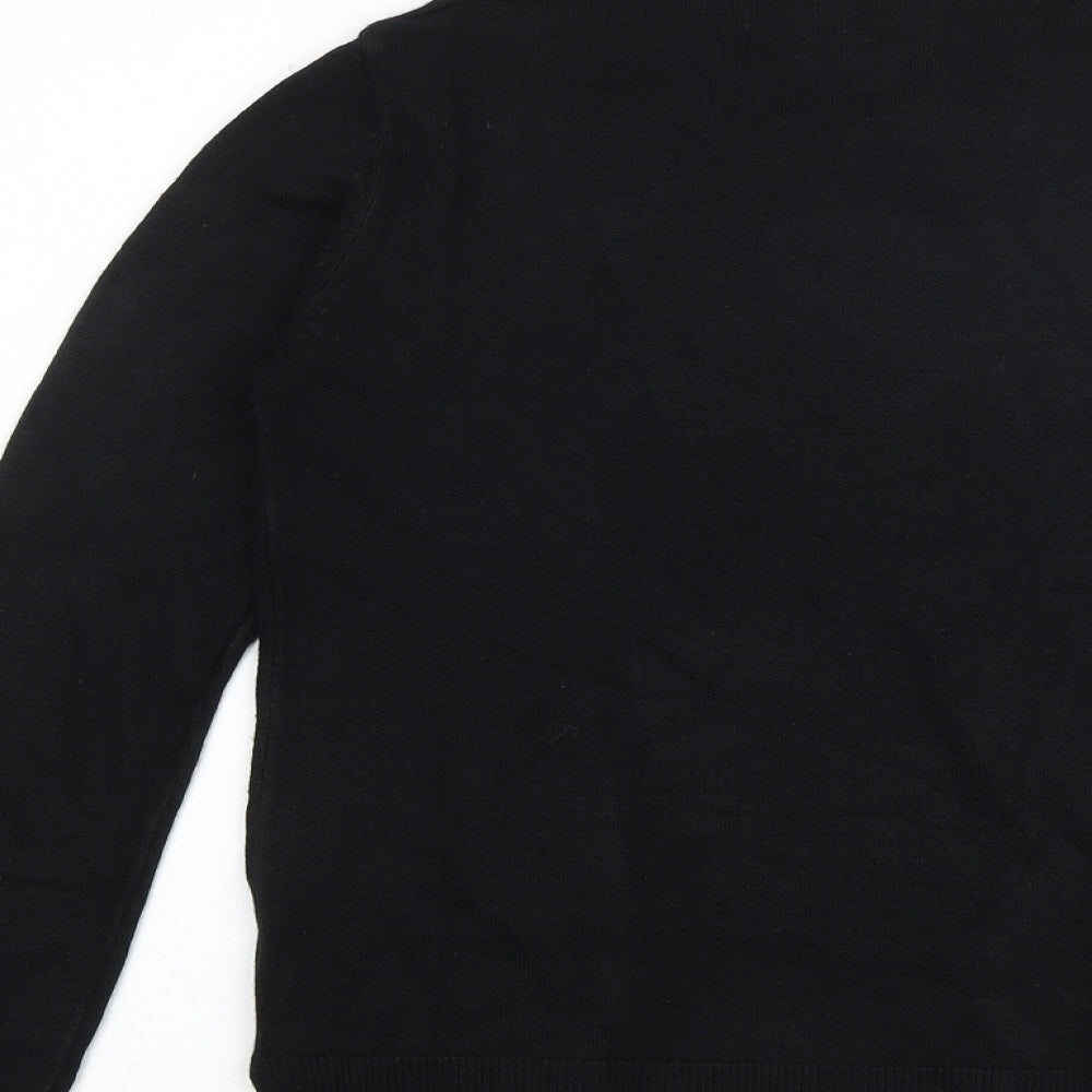 Marks & Spencer Womens Black Round Neck Acrylic Pullover Jumper Size 8 Pullover