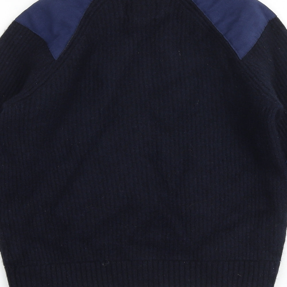 John Partidge Boys Blue Round Neck Wool Pullover Jumper Size M Pullover