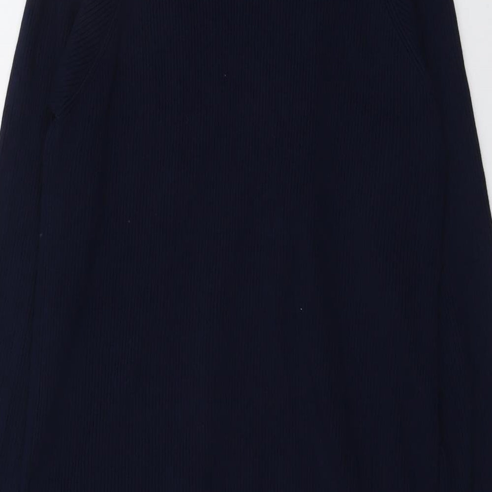 Marks & Spencer Womens Blue V-Neck Viscose Cardigan Jumper Size XS