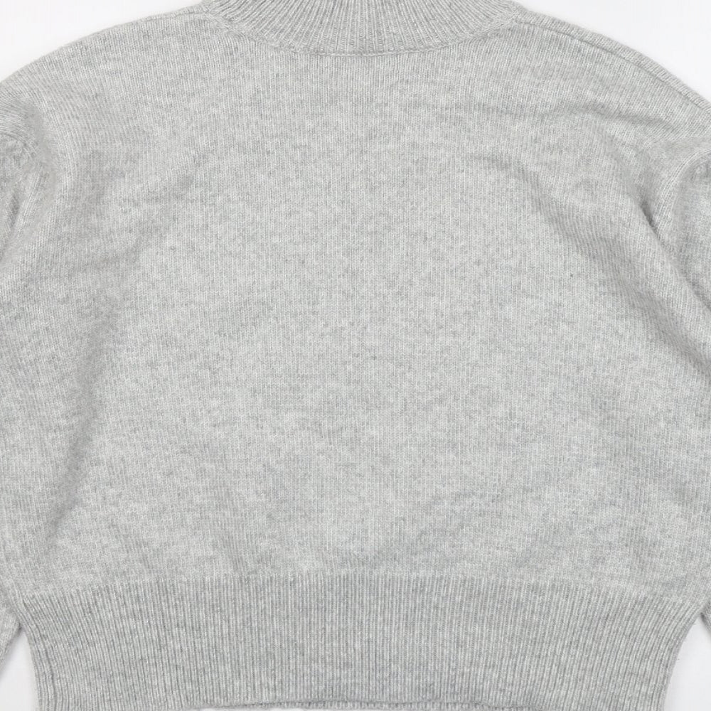Marks & Spencer Womens Grey High Neck Polyester Pullover Jumper Size M