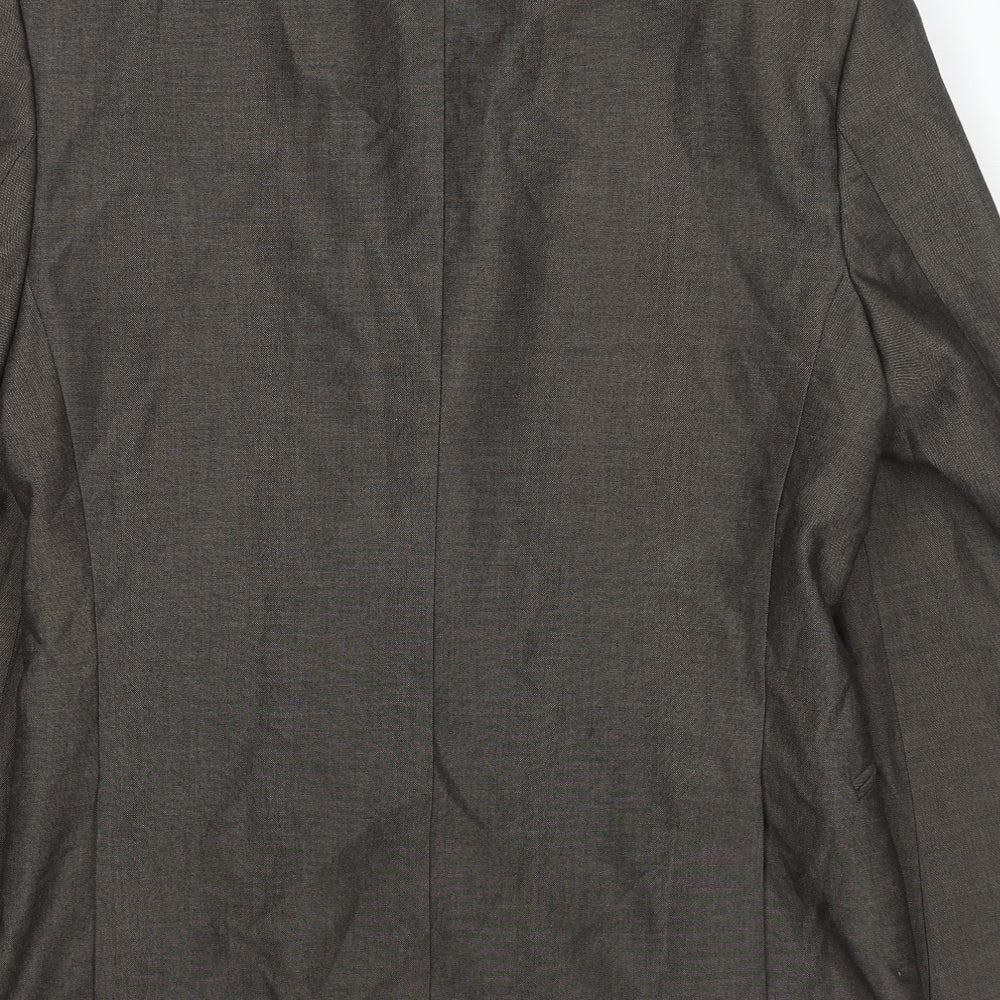 Red Herring Mens Grey Polyester Jacket Suit Jacket Size 38 Regular