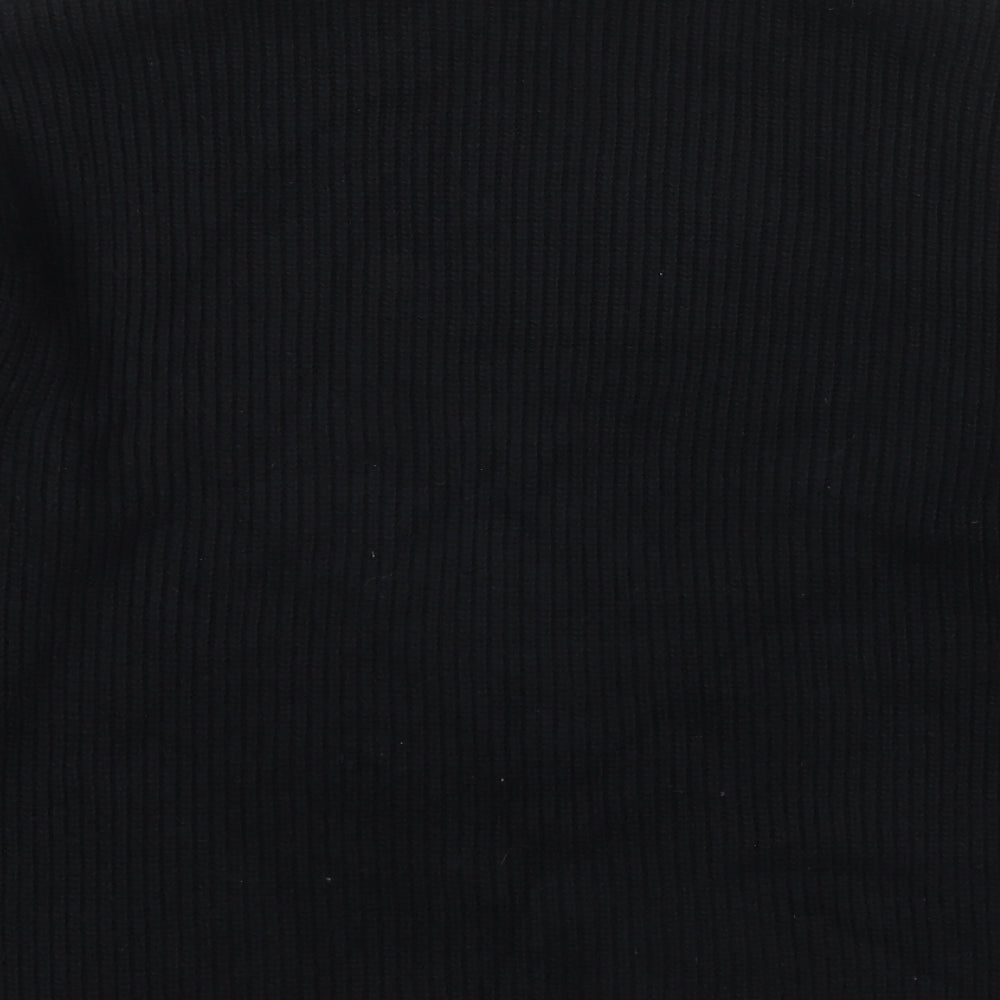 Marks and Spencer Womens Black High Neck Polyester Pullover Jumper Size L
