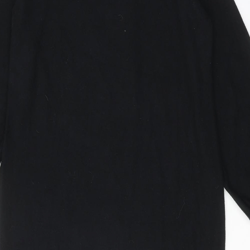 Marks & Spencer Womens Black Polyester A-Line Size 10 Round Neck Pullover
