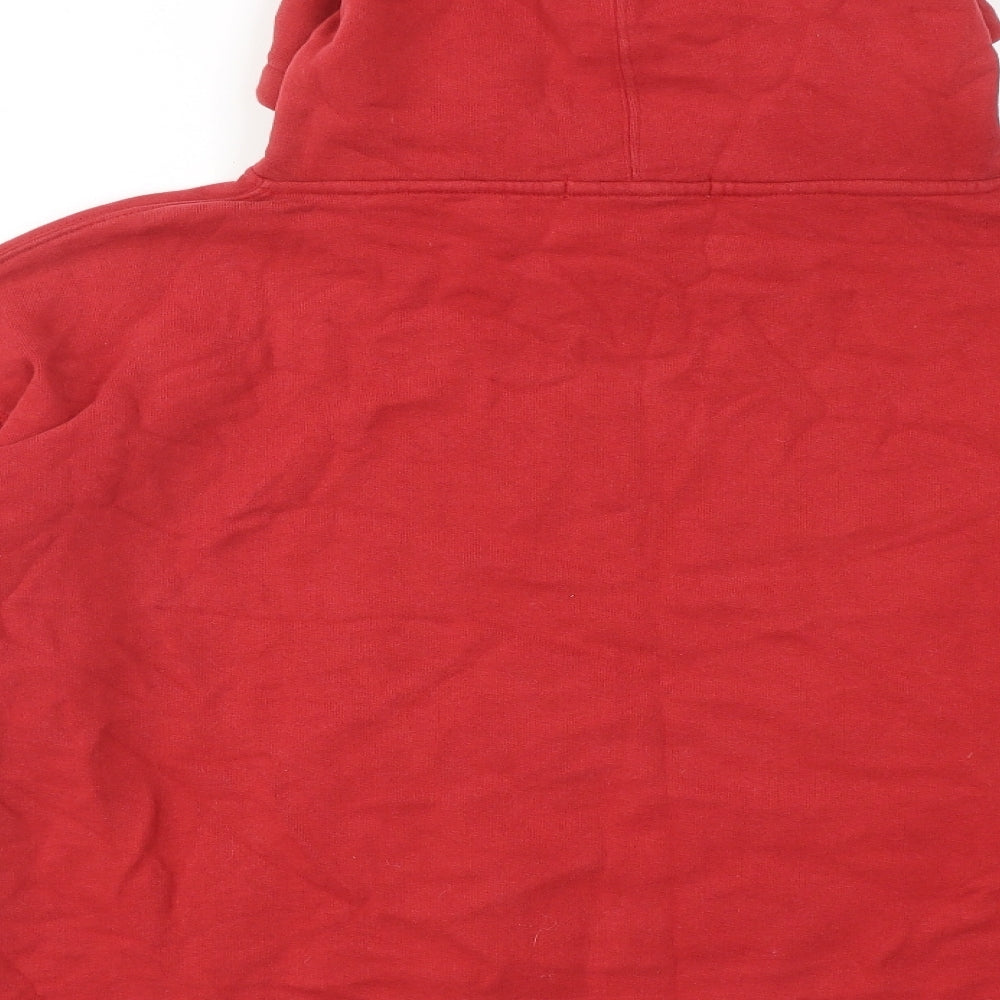 Eleven Womens Red Cotton Pullover Hoodie Size L Pullover