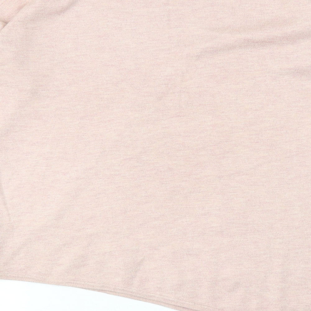 RJR.John Rocha Womens Pink Round Neck Polyester Pullover Jumper Size 12 - Asymmetric