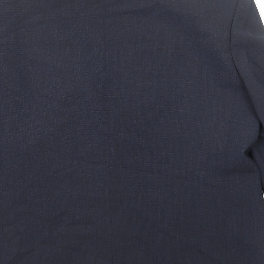 Marks & Spencer Mens Blue Polyester Jacket Suit Jacket Size 42 Regular