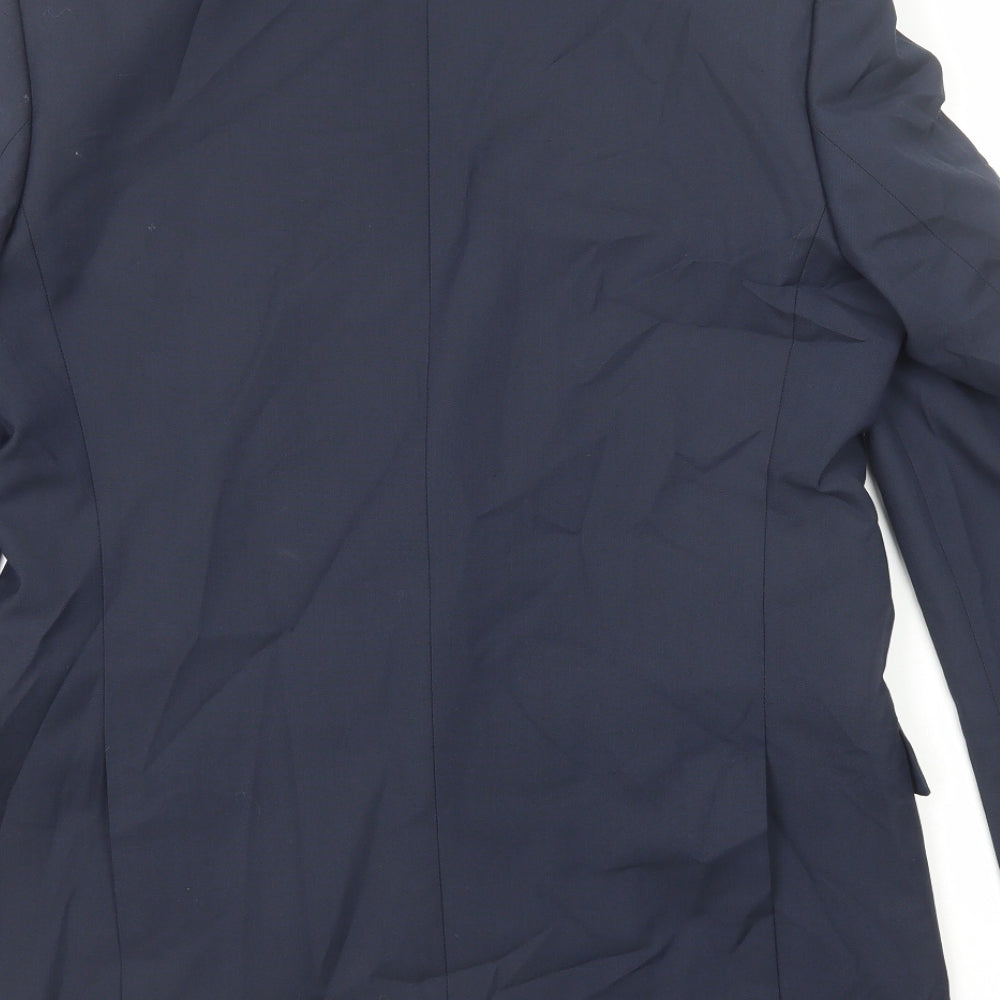 Marks & Spencer Mens Blue Polyester Jacket Suit Jacket Size 40 Regular