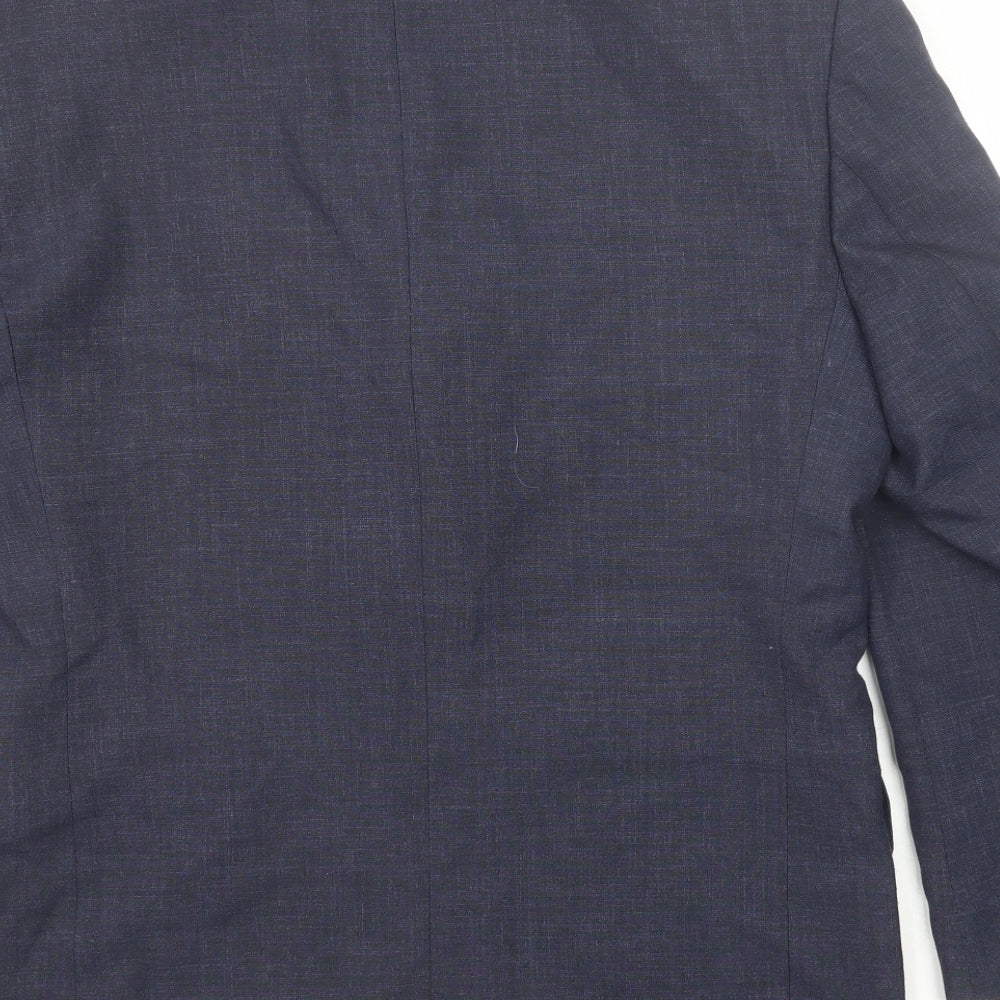 Harewood Mens Blue Polyester Jacket Suit Jacket Size 38 Regular