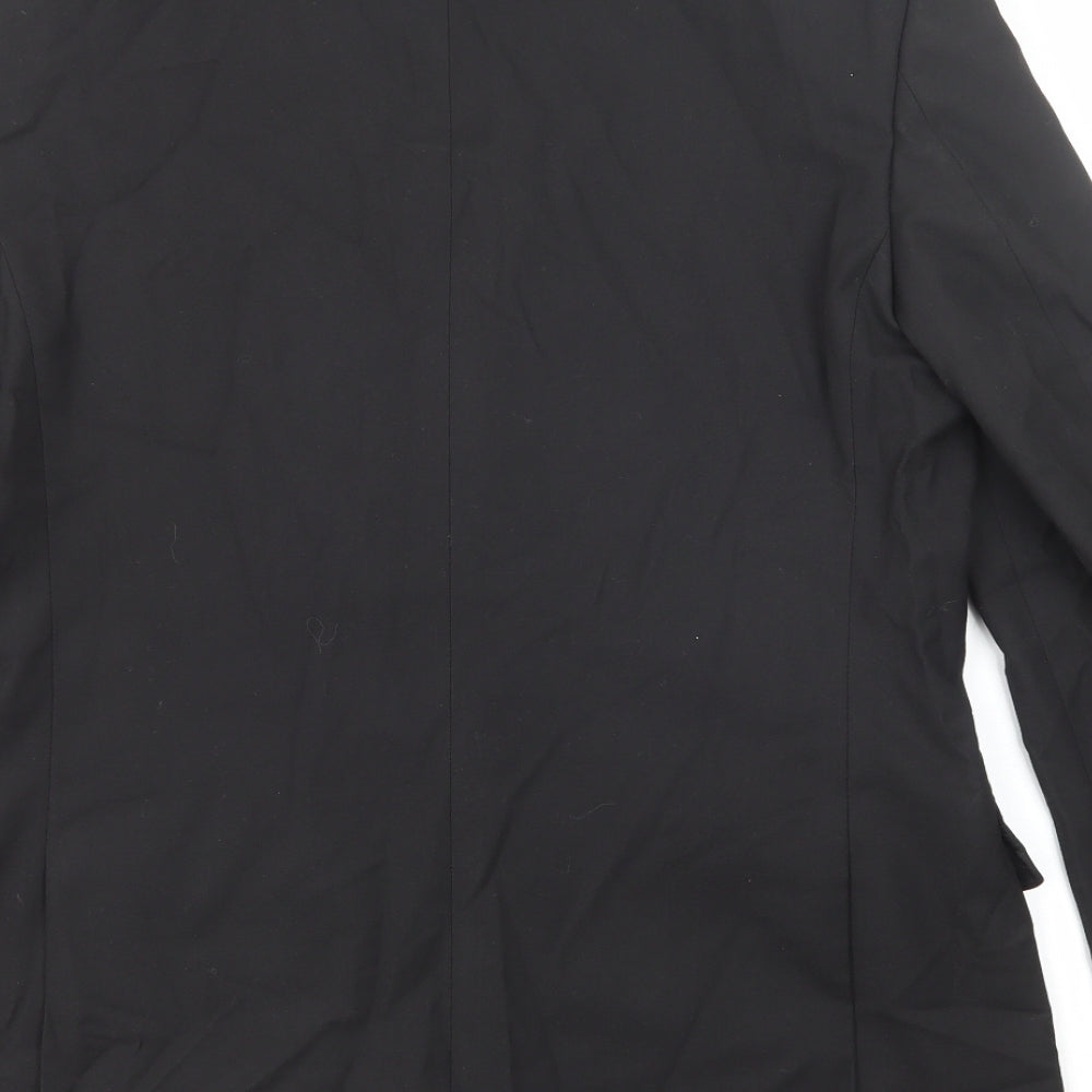 Marks & Spencer Mens Black Polyester Jacket Suit Jacket Size 40 Regular