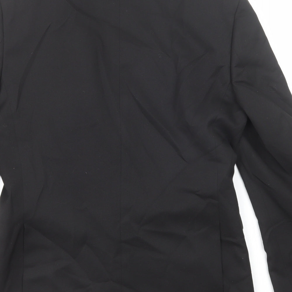 Marks & Spencer Mens Black Polyester Jacket Suit Jacket Size 36 Regular