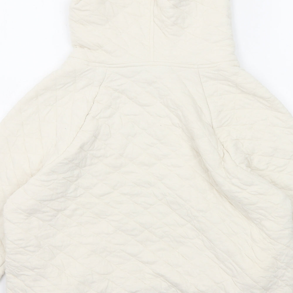 NEXT Womens White Cotton Pullover Hoodie Size S Pullover