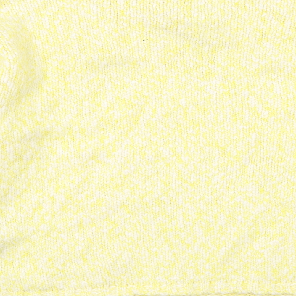Marks & Spencer Womens Yellow V-Neck Polyester Pullover Jumper Size L