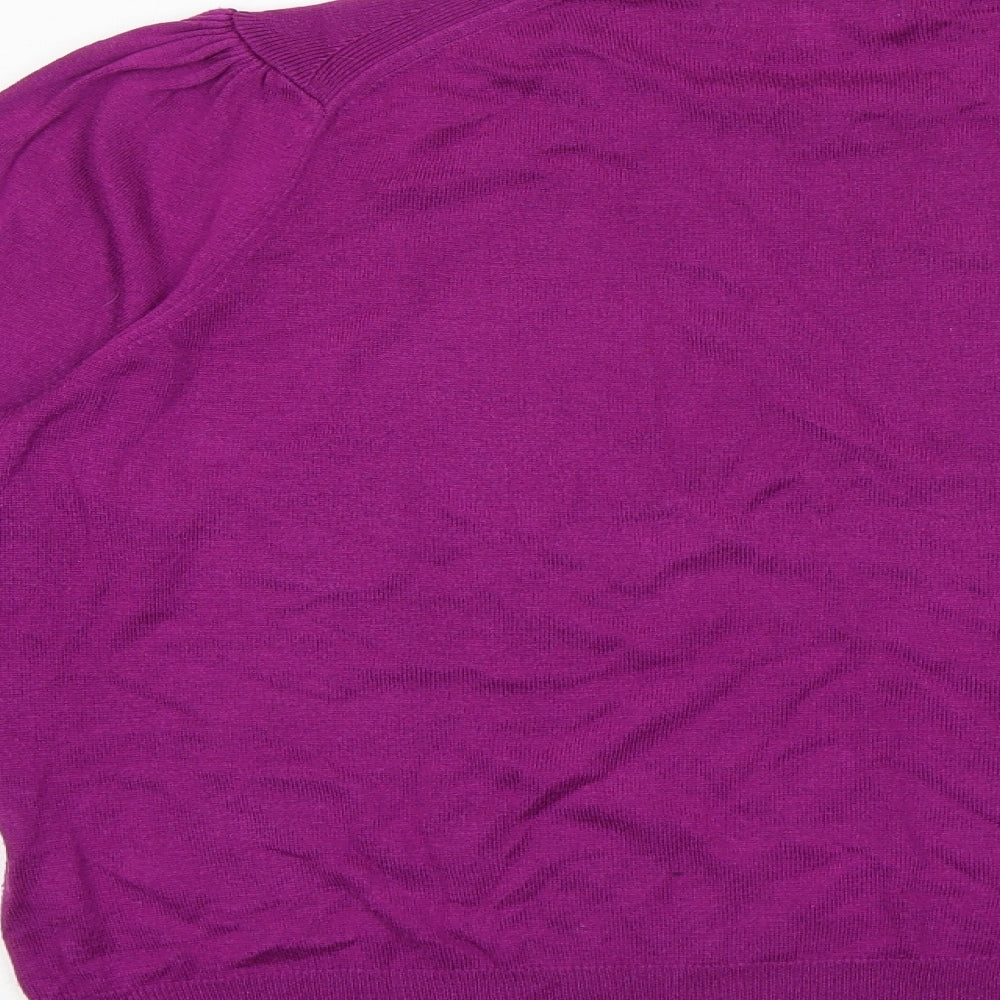 NEXT Womens Purple Round Neck Polyester Pullover Jumper Size L