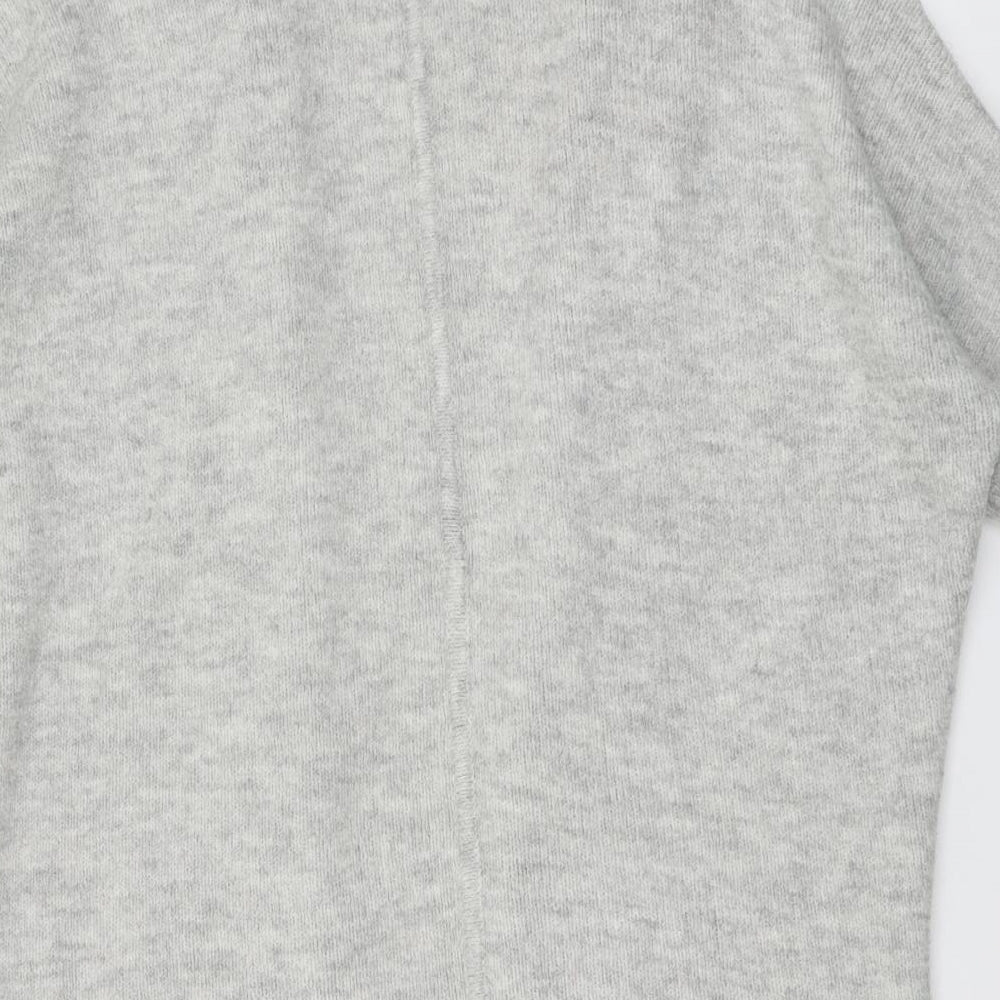 Monsoon Womens Grey V-Neck Acrylic Cardigan Jumper Size S