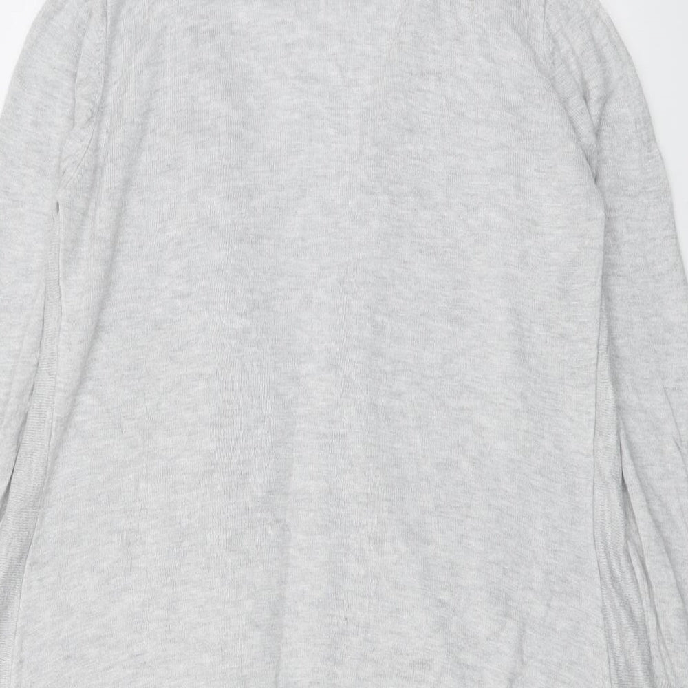 Red Herring Womens Grey V-Neck Viscose Cardigan Jumper Size 14